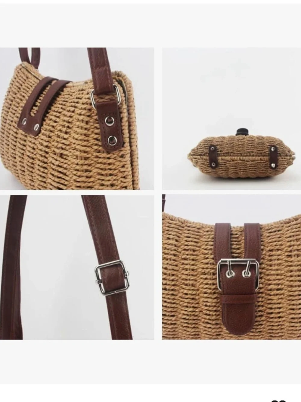 Classic Hobo Bags for Women Fashion Crossbody Bags for Women Straw Beach Bag